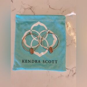Kendra Scott Elora Hoop Earrings in Rose Gold Drusy